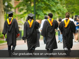 Our graduates face an uncertain future.

 