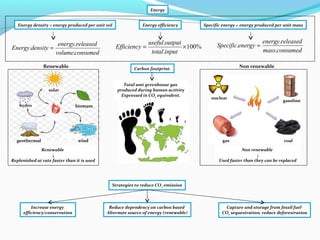 Option C Energy Density, Specific Energy, Carbon Footprint and Ocean ...