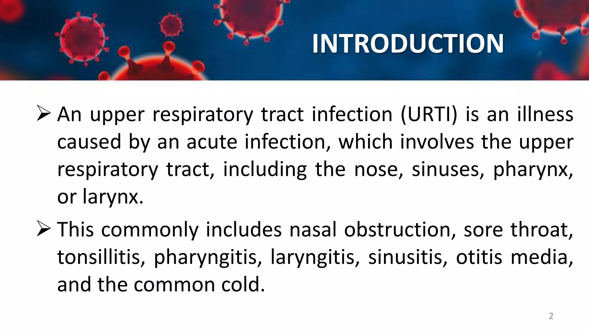 Upper Respiratory Tract Infections