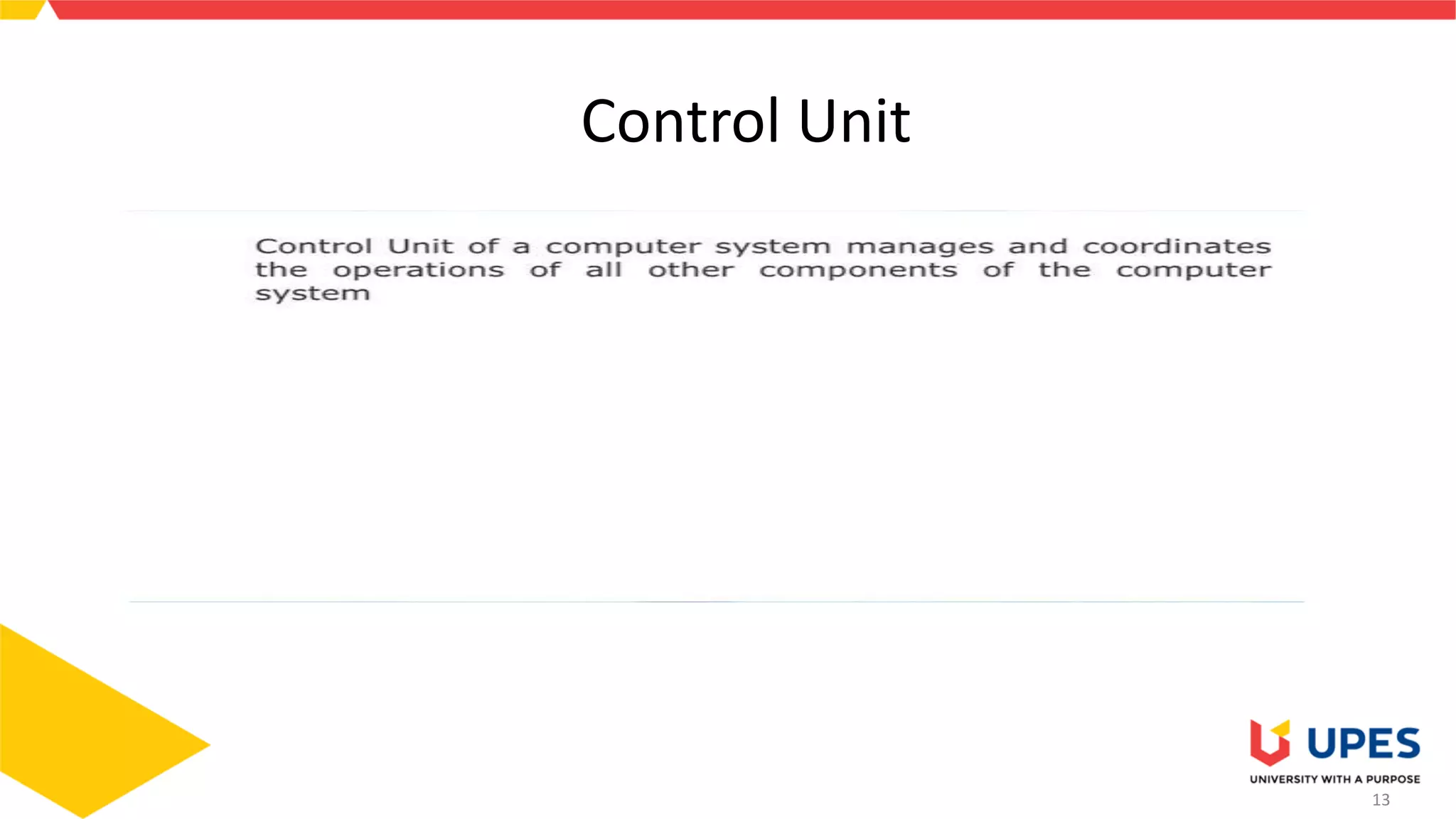 13
Control Unit
 