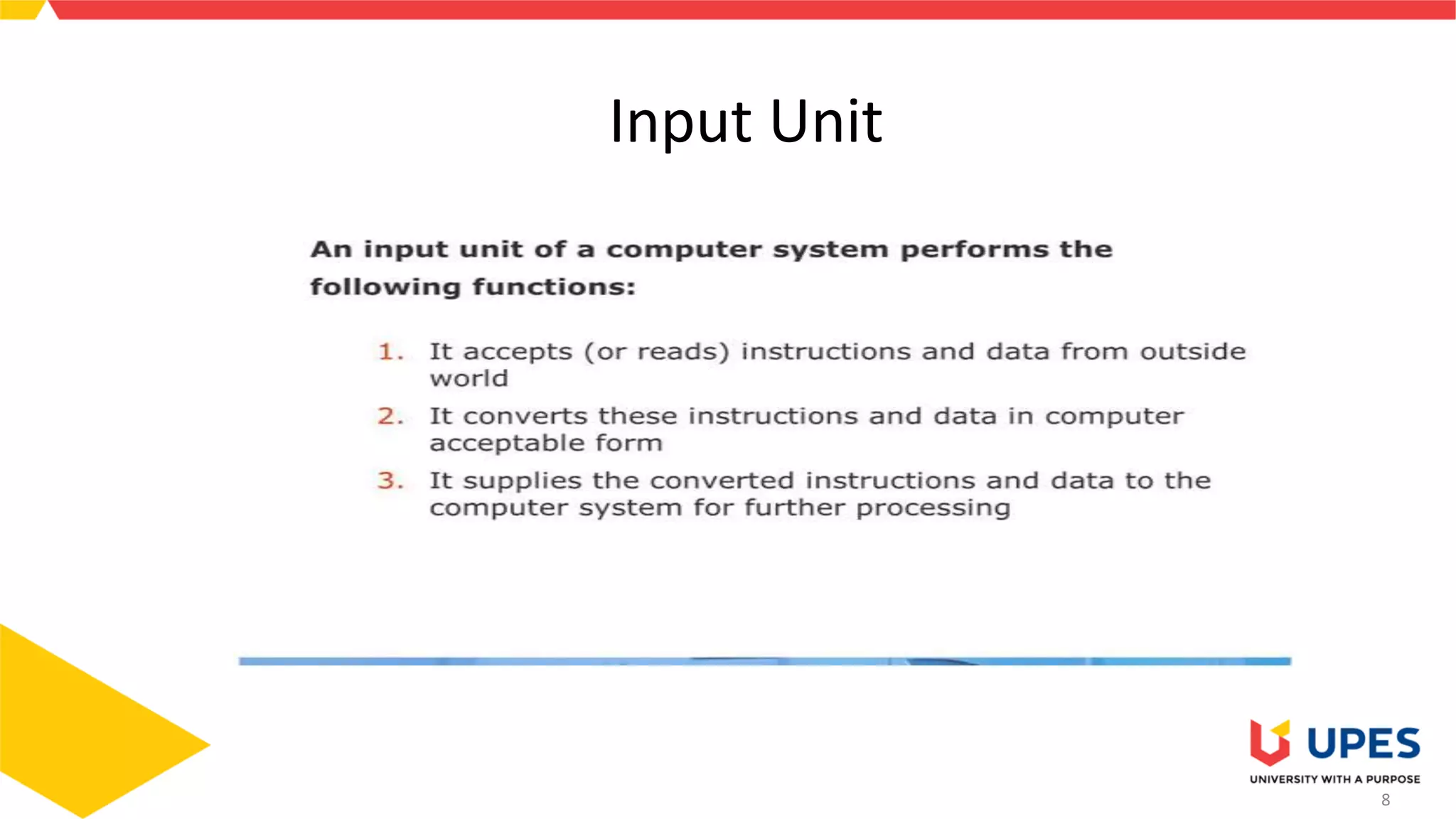 8
Input Unit
 
