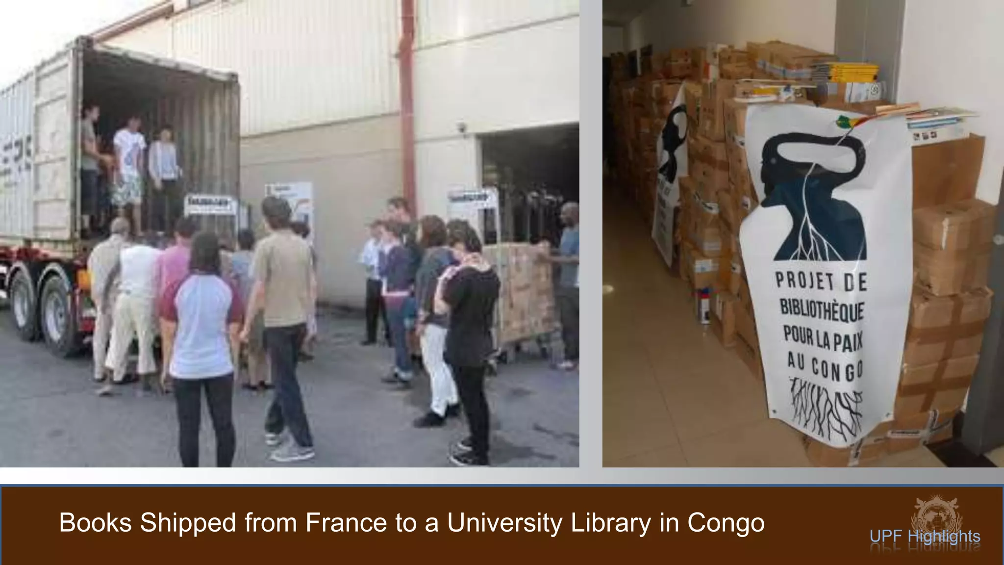 Books Shipped from France to a University Library in Congo UPF Highlights
 