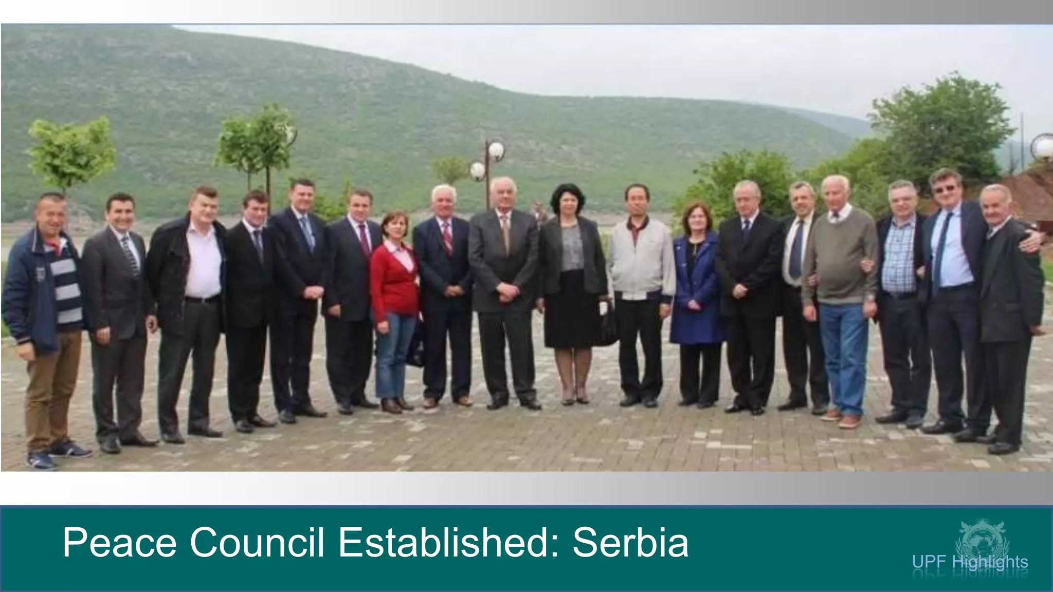 UPF Highlights
Peace Council Established: Serbia
 