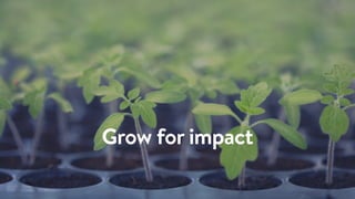 Grow for impact
 
