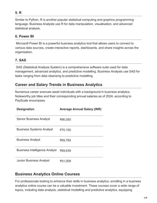 Understand the Basics of Business Analytics | PDF