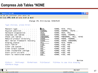 Copyright iTech Solutions
47
Compress Job Tables *NONE
 