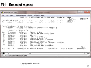 Copyright iTech Solutions
57
F11 – Expected release
 