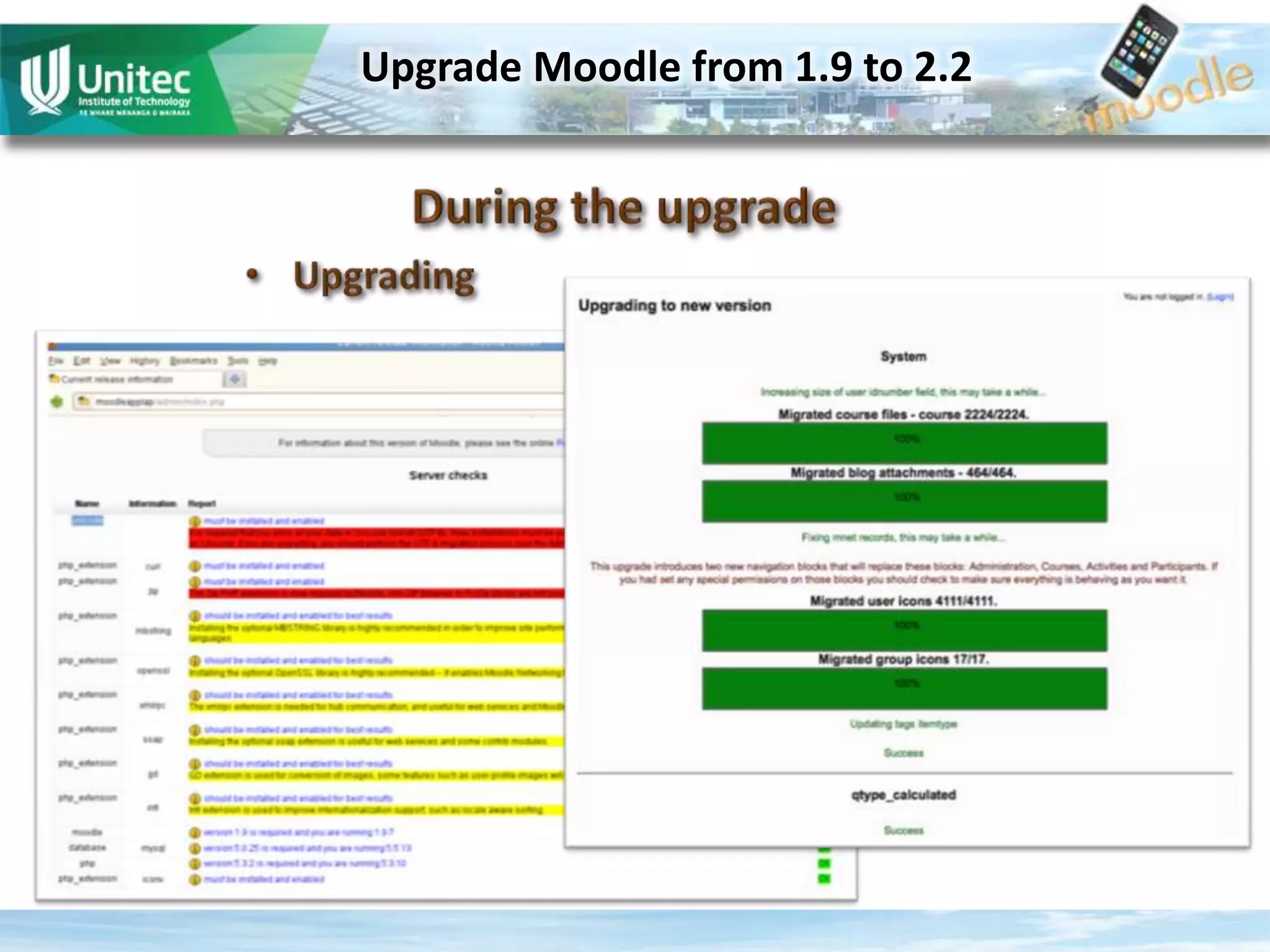 Upgrade Moodle from 1.9 to 2.2