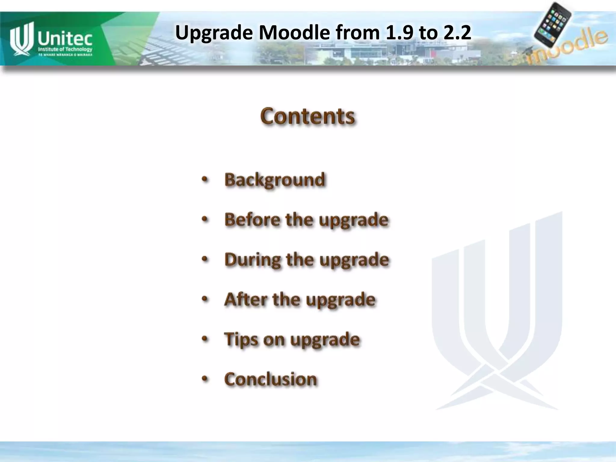 Upgrade Moodle from 1.9 to 2.2