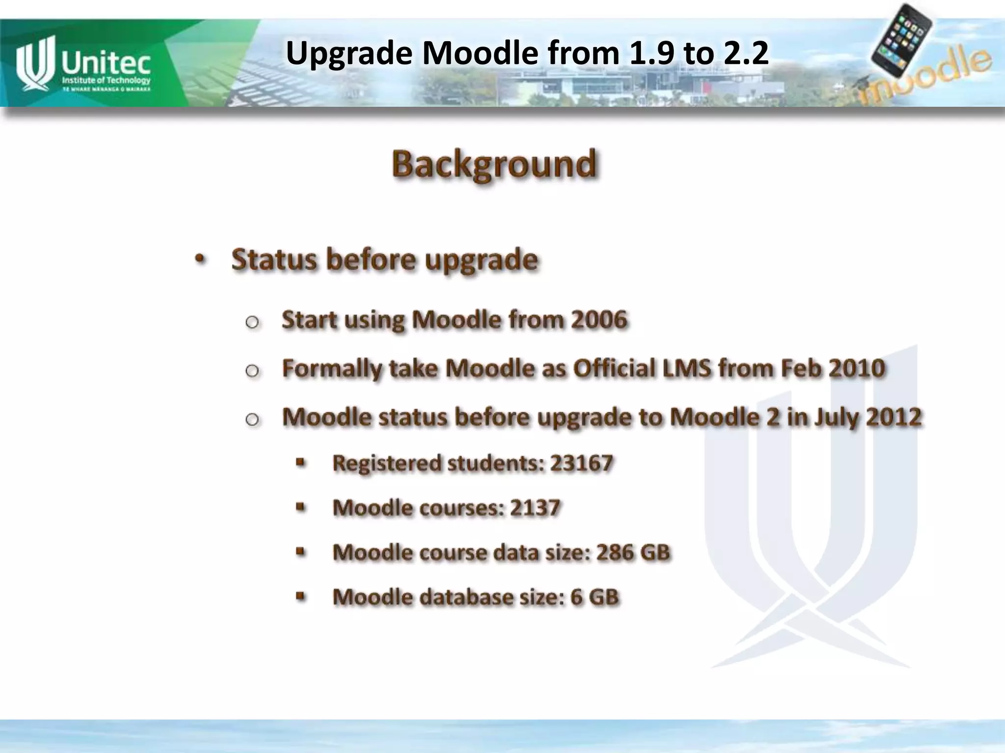 Upgrade Moodle from 1.9 to 2.2
