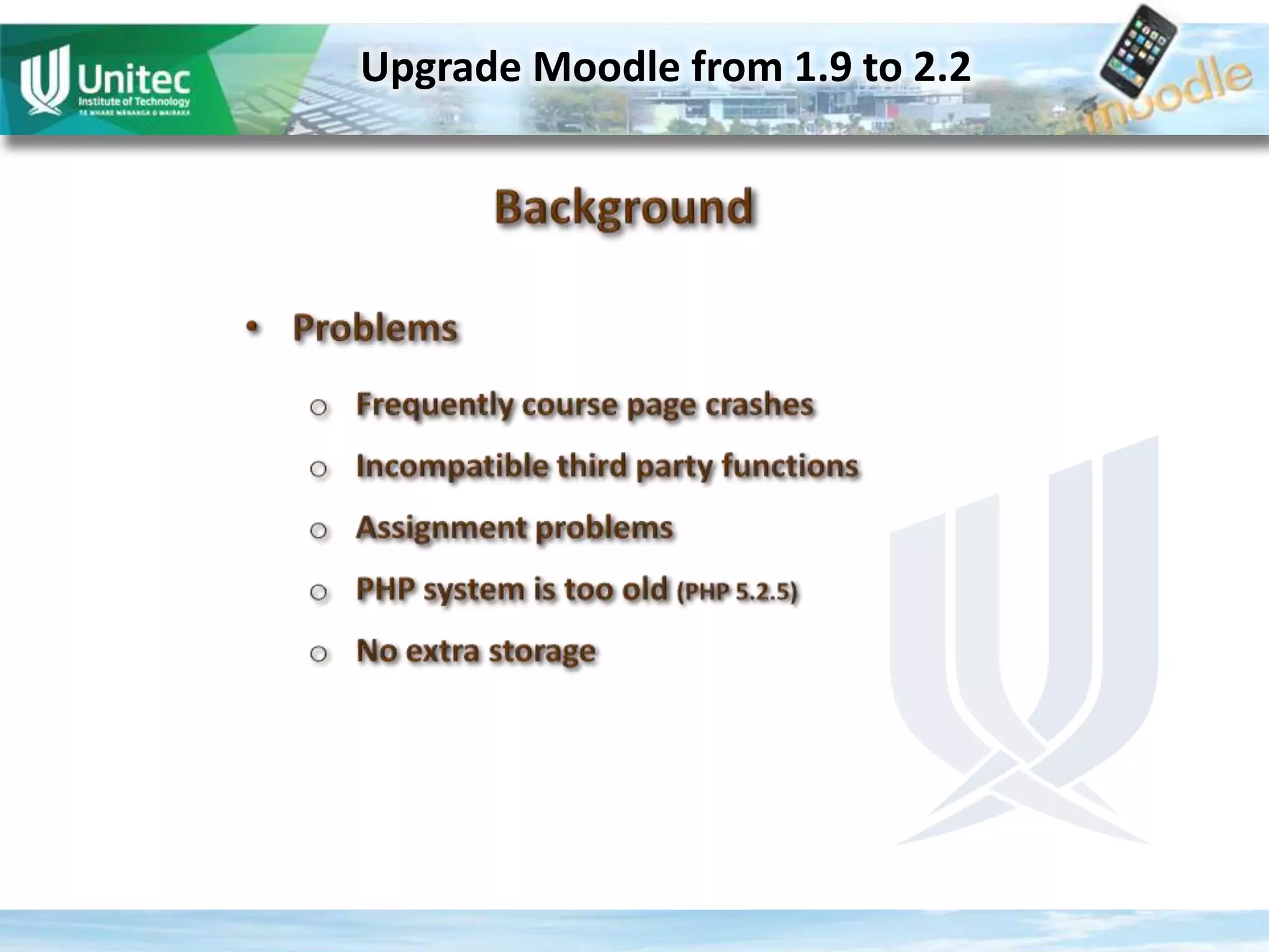Upgrade Moodle from 1.9 to 2.2