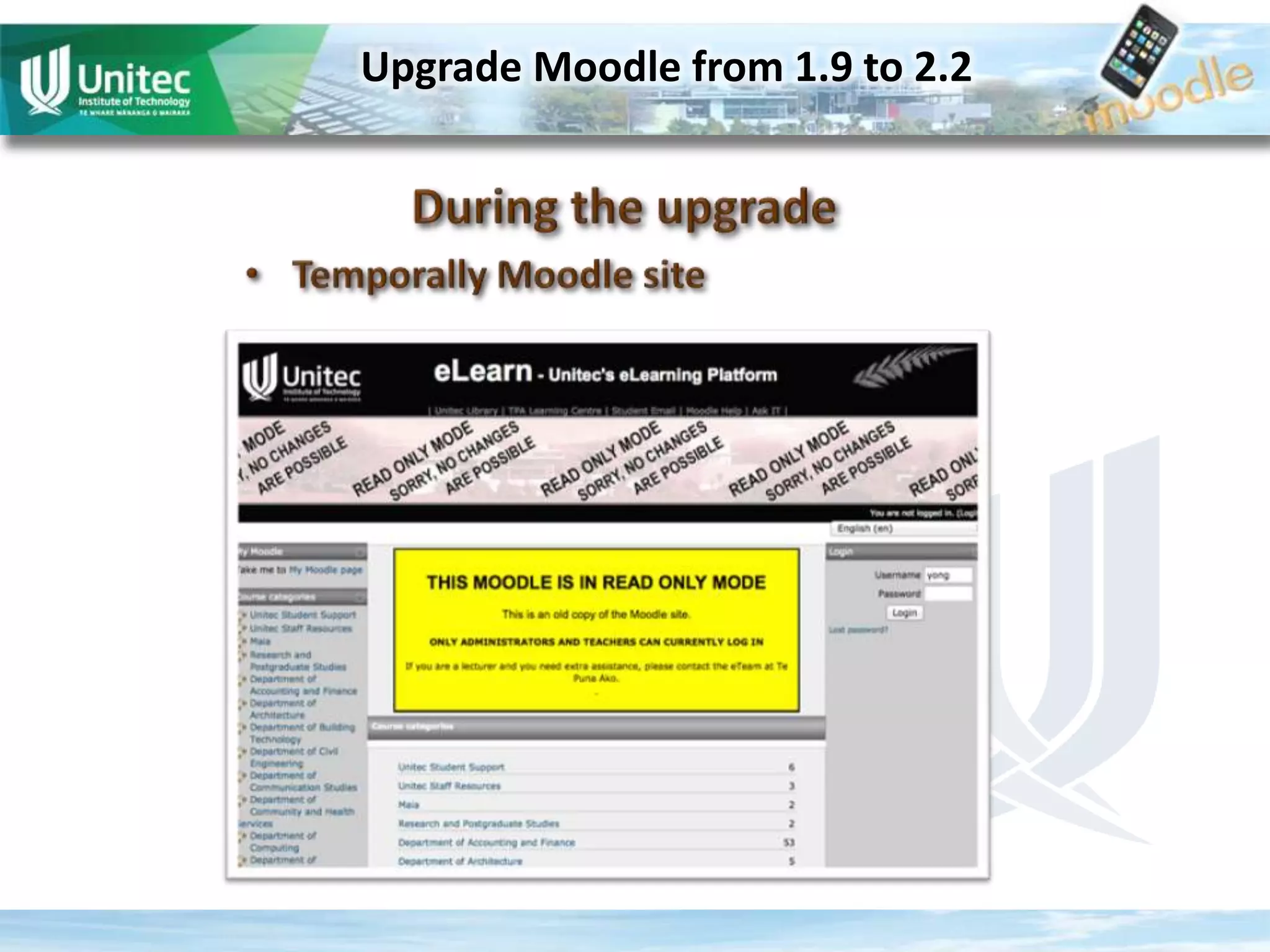 Upgrade Moodle from 1.9 to 2.2