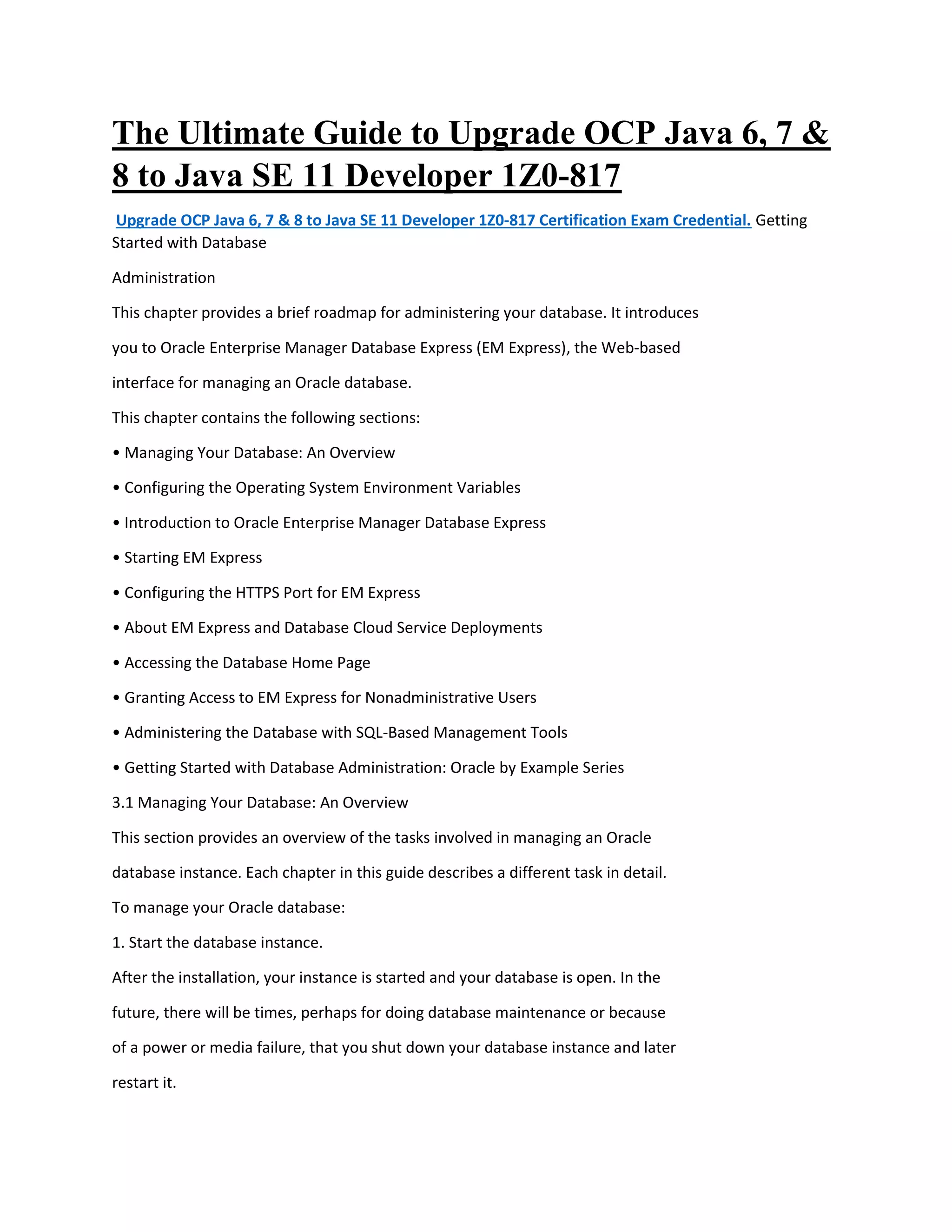The Ultimate Guide to Upgrade ocp java 6, 7 & 8 to java se 11 developer ...