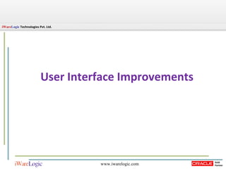 User Interface Improvements 