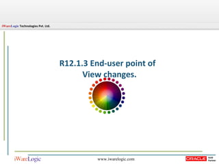 R12.1.3 End-user point of  View changes. 
