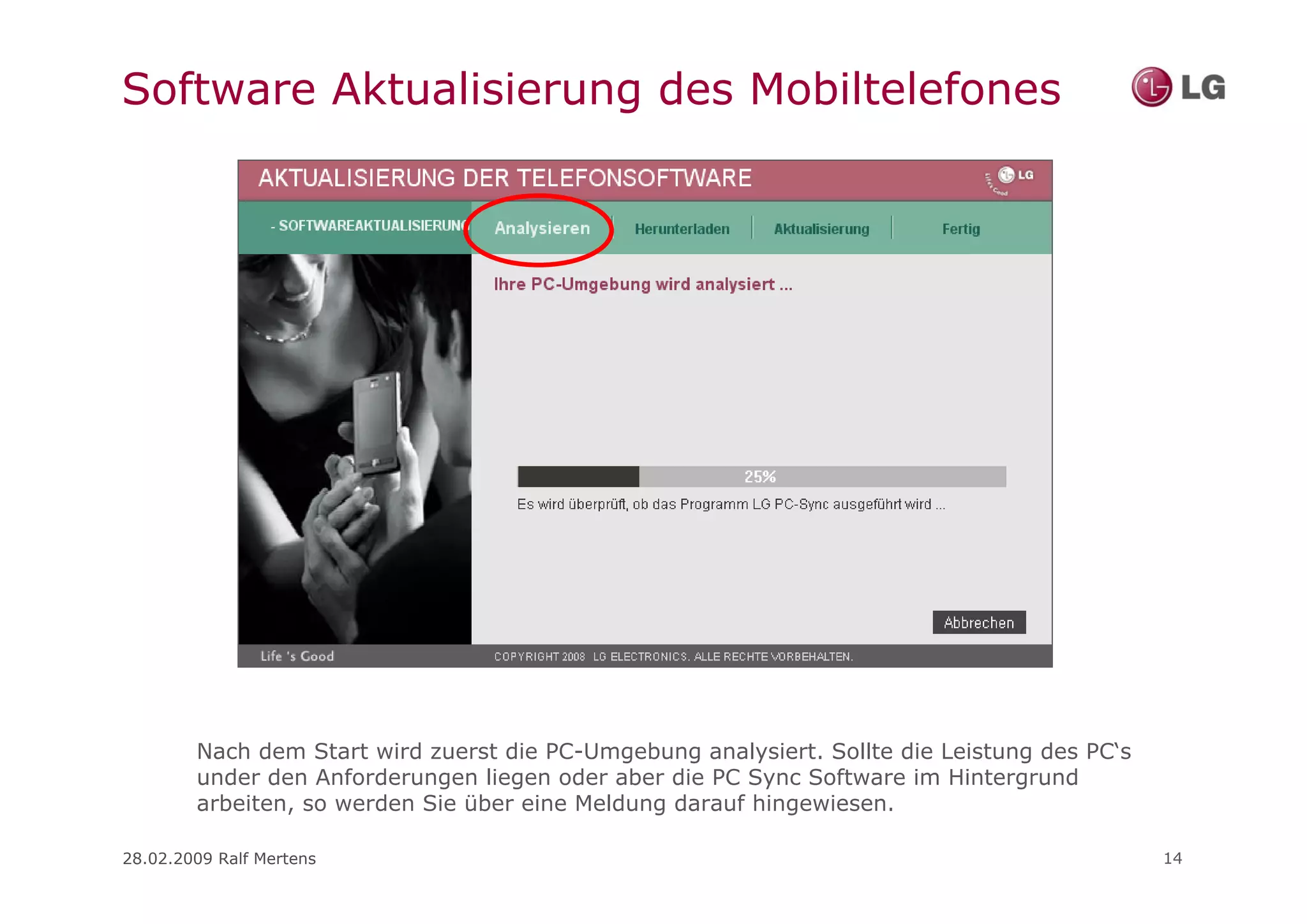 LG Guide für Update Programm für Handys