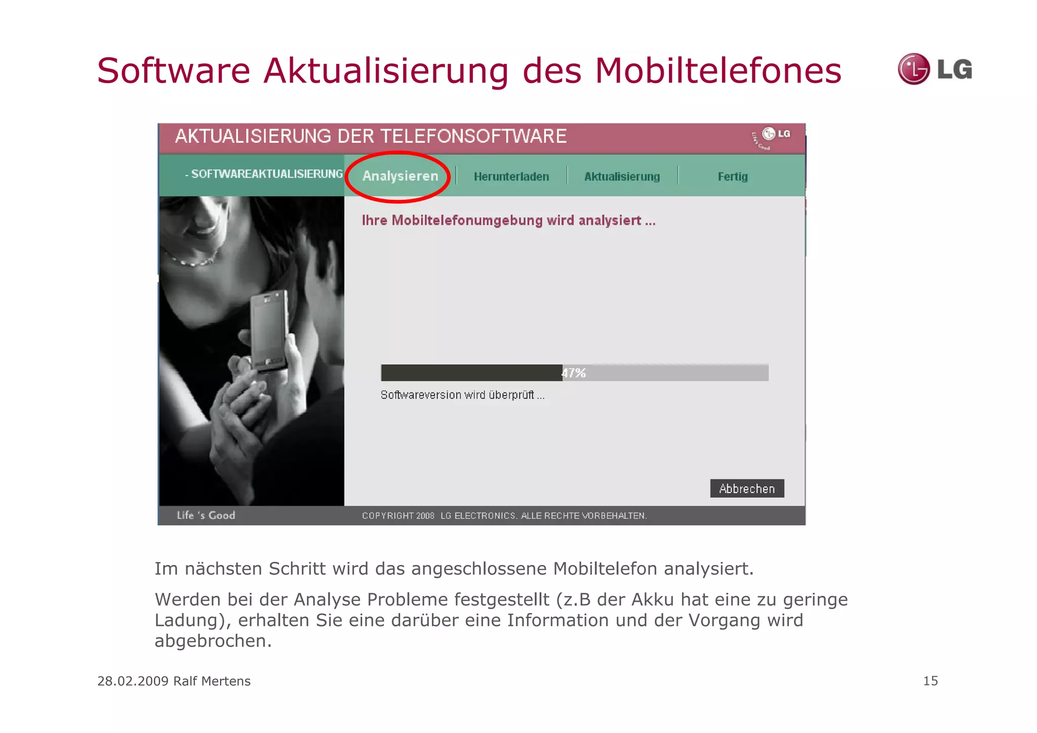LG Guide für Update Programm für Handys