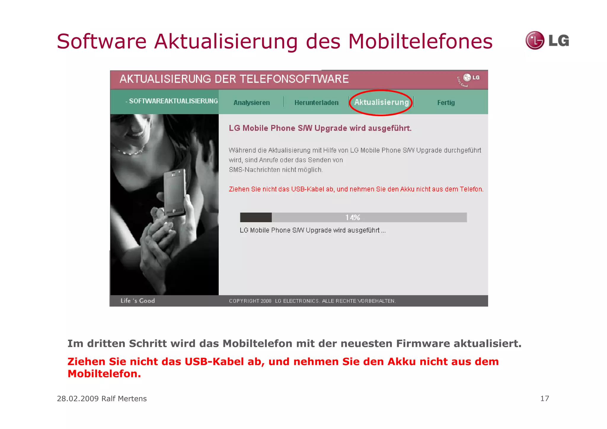LG Guide für Update Programm für Handys