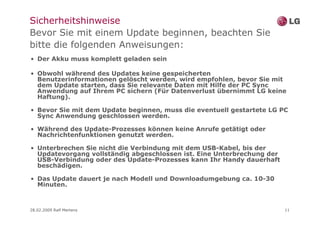 LG Guide für Update Programm für Handys