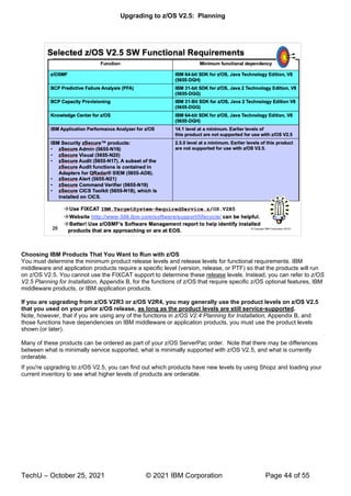 Upgrade to IBM z/OS V2.5 Planning | PDF