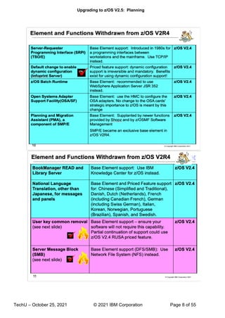 Upgrade to IBM z/OS V2.5 Planning | PDF
