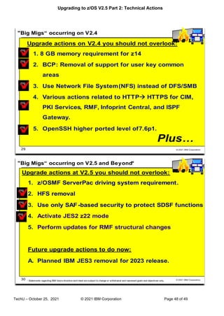 Upgrade to IBM z/OS V2.5 technical actions | PDF