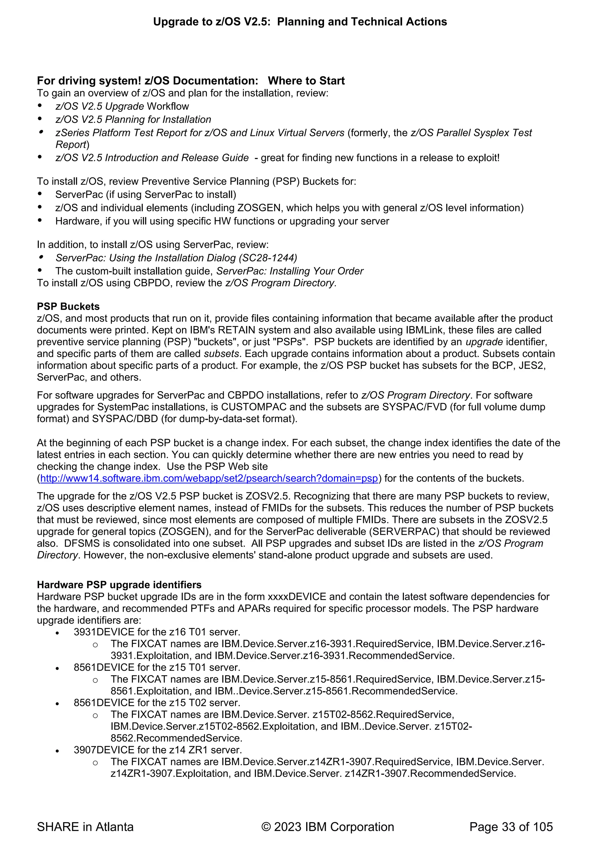 Upgrade to zOS V2.5 - Planning and Tech Actions.pdf