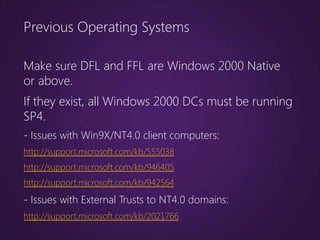 Upgrading AD from Windows Server 2003 to Windows Server 2008 R2