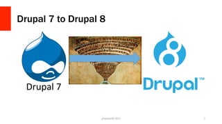 Drupal 7 to Drupal 8
php[world]	
  2015	
   7	
  
Drupal	
  7	
  
 