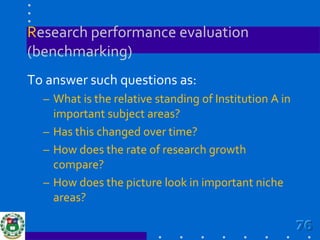 Give weight to research performance as with teaching to encourage more faculty engaging in research.