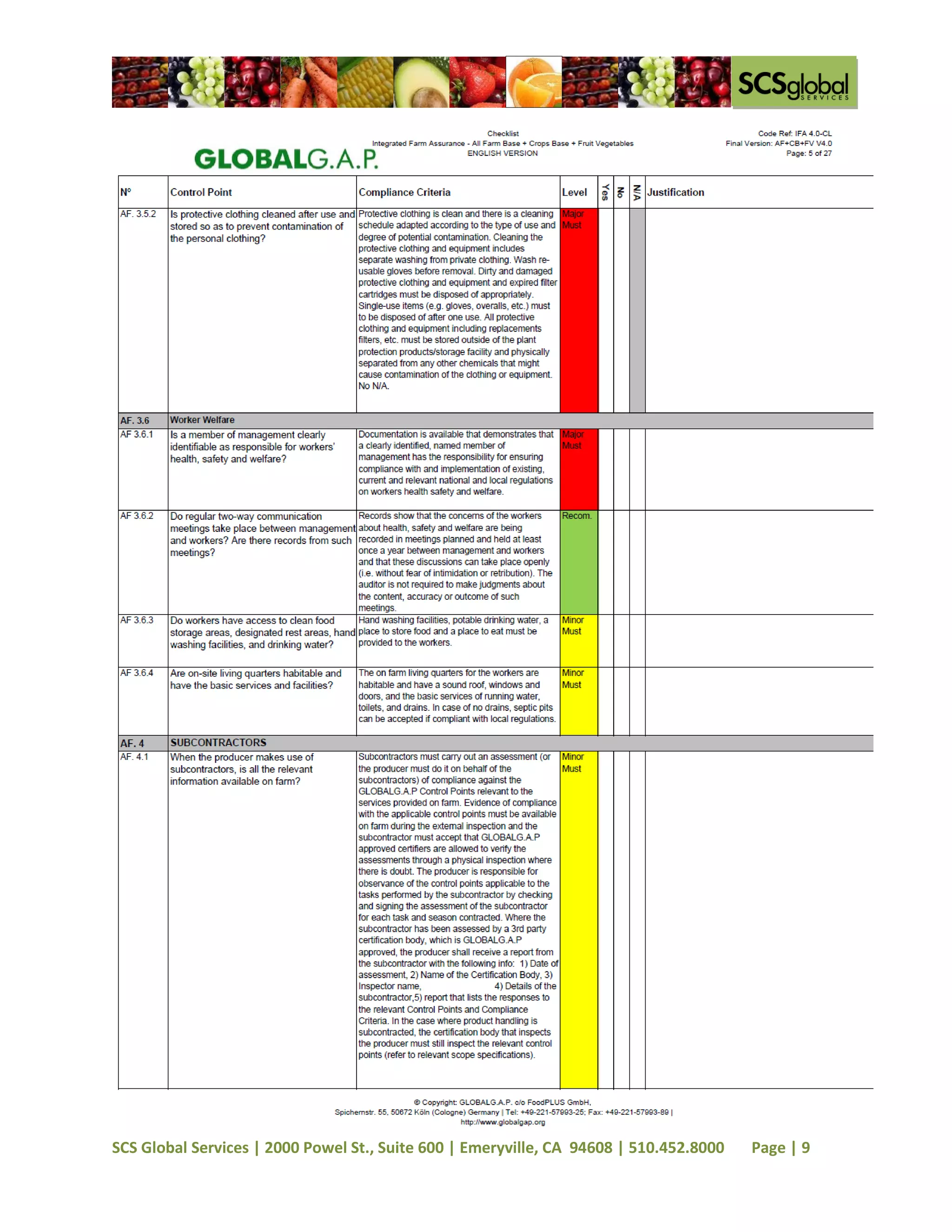 SCS Global Services | 2000 Powel St., Suite 600 | Emeryville, CA 94608 | 510.452.8000   Page | 9
 