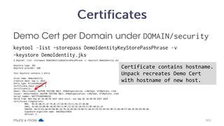 munz & more
New in WLS 12.1.3"
Some nodemanager.properties names changed,
old names are deprecated now: 
 
StartScriptEnabled  
-> weblogic.StartScriptEnabled 
 
also StartScriptName, JavaHome, StopScriptName,
UseMACBroadcast, …
23
 