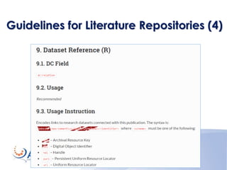 Guidelines for Literature Repositories (4)
 
