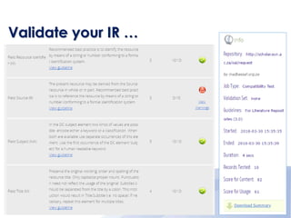 Validate your IR …
 
