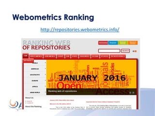 Webometrics Ranking
http://repositories.webometrics.info/
 