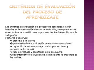 Percepción de los posibles cambios de los materiales que use.