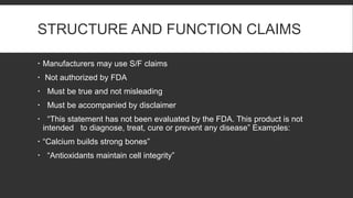 Upld Labelling requirement & label claim for dietary supplements.pptx