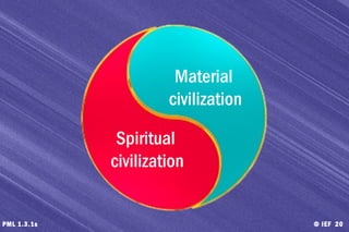 © IEF 20PML 1.3.1s
Material
civilization
Spiritual
civilization
 