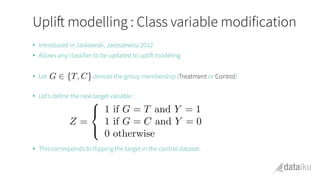 Uplift Modelling Notes Introduction to Uplift Modelling | PDF