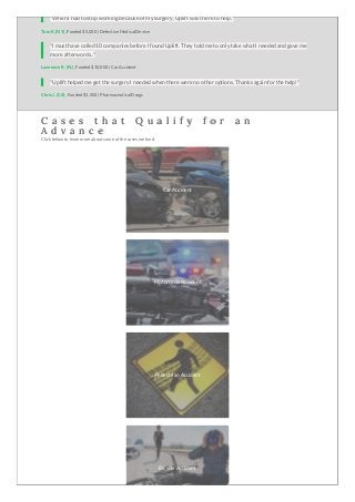 "When I had to stop working because of my surgery, Uplift was there to help."
Tom K. (NY), Funded $5,000 | Defective Medic...