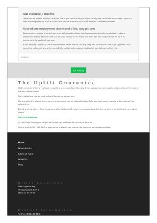 Drawbacks
woes can help you focus on what’s important – your recovery.
Non-recourse / risk free
There is no repayment unle...