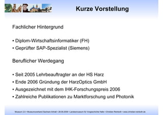 Kurze Vorstellung Fachlicher Hintergrund Diplom-Wirtschaftsinformatiker (FH) 