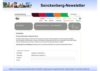 Marketing-Komponenten (2) Was gehört zum Museum 2.0? Social Networks XING 