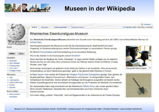 Online-Gesamtstrategie Museum 2.0 Knowledge Distribution Social Networking Blogging &  Microblogging Interaktive „Königsklasse“ „ Klassisches“ E-Marketing Eigenes Image Public Relations Digi- talisate Aktuelle Termine 