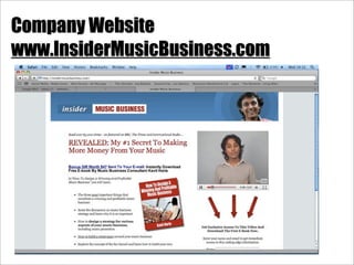 Company Website
www.InsiderMusicBusiness.com
 
