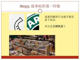 Step3. 故事始於第一印象重要的購買行為幾乎都是當下決定。而且是立即決定！