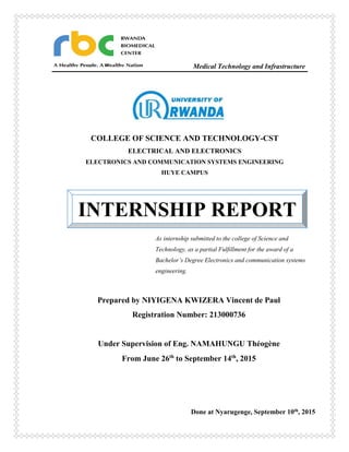 Internship Report Done By Vincent De Paul