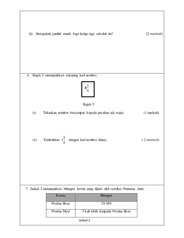 Latih Tubi Matematik Tahun 5