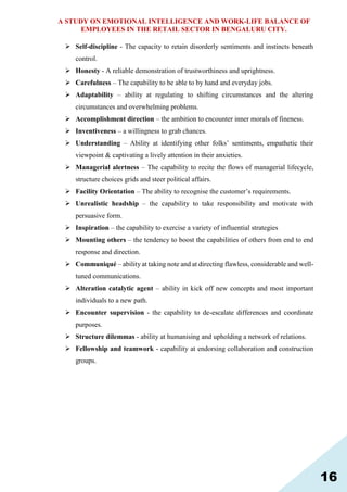 Emotional Intelligence & WORK-LIFE BALANCE (WBL) OF EMPLOYEES | PDF