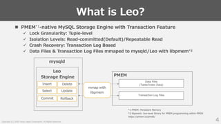 Prototyping a persistent-memory-native MySQL Storage Engine Leo #MySQL #Database #Transaction #PersistentMemory